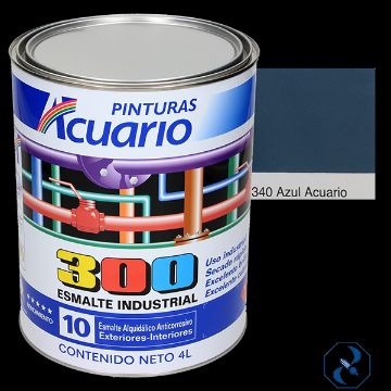 Imagen de ESMALTE 4 L AZUL ACUARIO INDUSTRIAL 300 ACUARIO