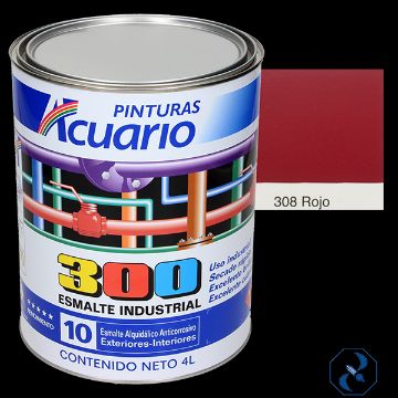 Imagen de ESMALTE 4 L ROJO INDUSTRIAL 300 ACUARIO EA30840