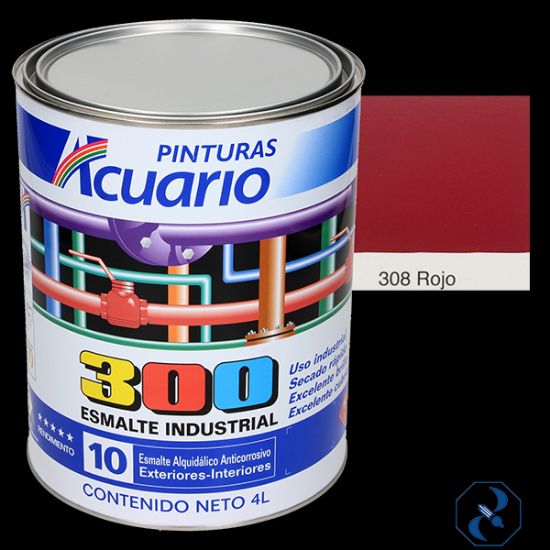 Imagen de ESMALTE 4 L ROJO INDUSTRIAL 300 ACUARIO EA30840