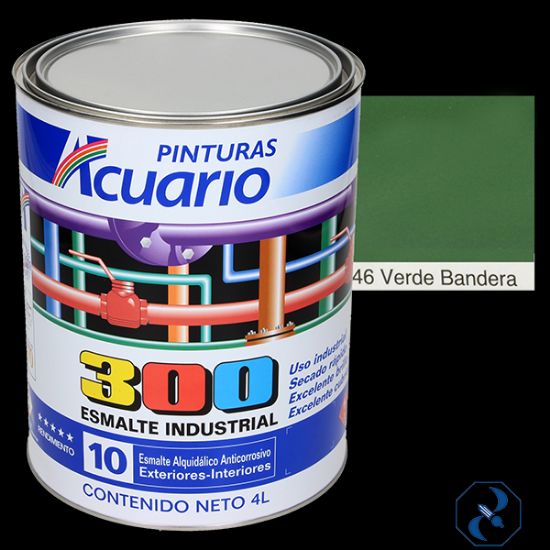 Imagen de D 2 ESMALTE 4 L VERDE BANDERA INDUSTRIAL 300 ACUARIO EA34640