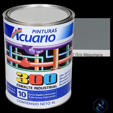 Imagen de ESMALTE 4 L GRIS INDUSTRIAL 300 ACUARIO EA30240