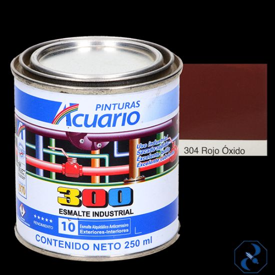 Imagen de ESMALTE 1/4 L ROJO OXIDO INDUSTRIAL 300 ACUARIO EA30402