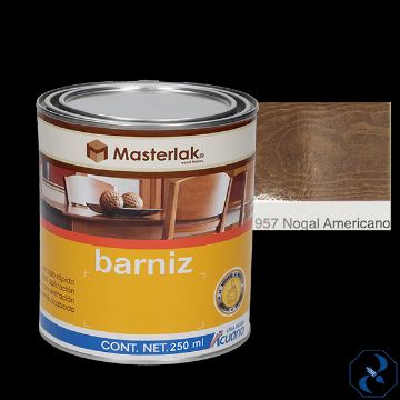 Imagen de BARNIZ 1/4 L NOGAL AMERICANO MASTERLAK ACUARIO MM95702