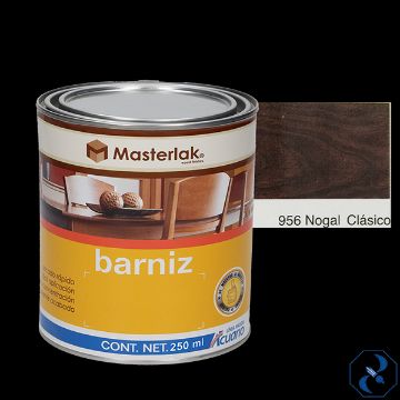 Imagen de BARNIZ 1/4 L NOGAL CLASICO MASTERLAK ACUARIO MM95602