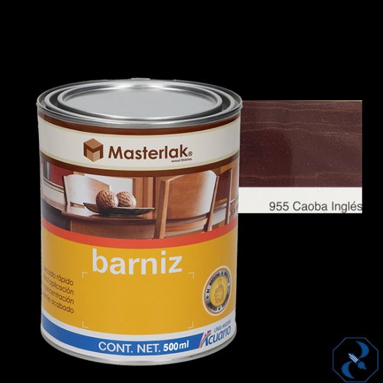 Imagen de BARNIZ 1/2 L CAOBA INGLES MASTERLAK ACUARIO MM95505