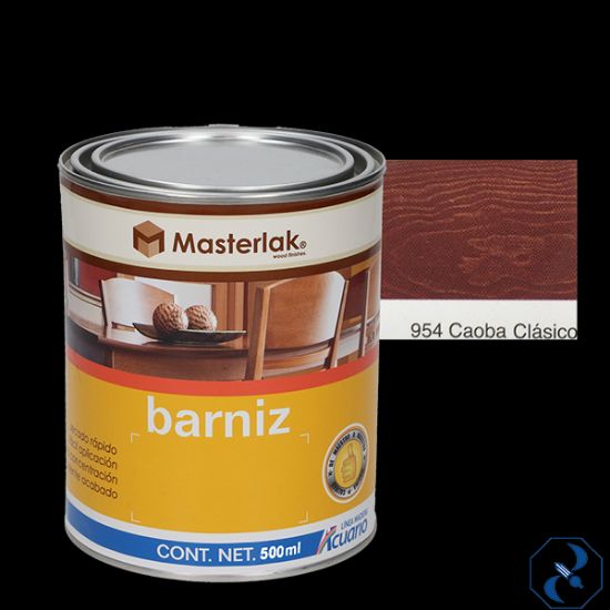 Imagen de BARNIZ 1/2 L CAOBA MASTERLAK ACUARIO MM95405