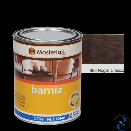 Imagen de BARNIZ 1/2 L NOGAL CLASICO MASTERLAK ACUARIO MM95605