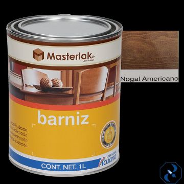 Imagen de BARNIZ 1 L NOGAL AMERICANO MASTERLAK ACUARIO MM95710