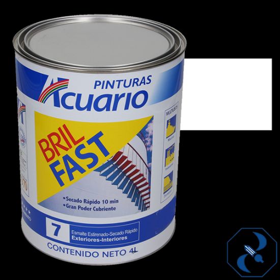 Imagen de ESMALTE 4 L BLANCO BRIL FAST ACUARIO EB60040