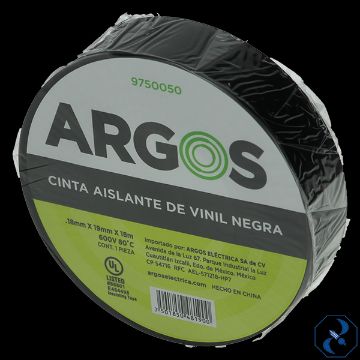 Imagen de CINTA GRANDE DE AISLAR  19mm X 18 mt NEGRA ARGOS  9750050