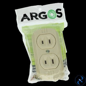 Imagen de CONTACTO DOBLE MARFIL SOBREPONER POLARIZADO ARGOS 8810200