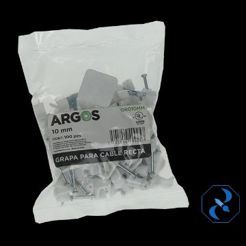 Imagen de GRAPA PLANA 25/64 PULG 10 MM BOLSAC/100 PZAS ARGOS GRO10MM