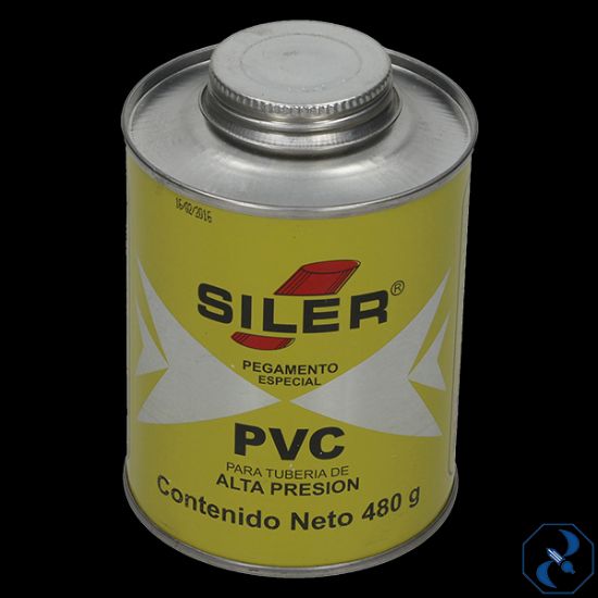 Imagen de PEGAMENTO 480 GR AMARILLO PARA PVC EN BOTE SILER PVC480