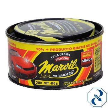 Imagen de CERA 340 GR CREMA AUTO CON SILICON MARVIL 106151