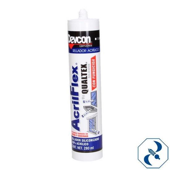 Imagen de SELLADOR  ACRIFLEX ACRILICO BLANCO FUNGICIDA 280ML DEVCON C-QAB