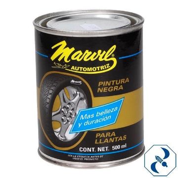 Imagen de D 12 PINTURA NEGRA PARA LLANTAS 500 ML MARVIL110233