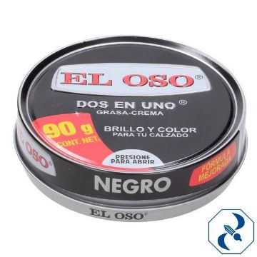 Imagen de GRASA CREMA DOS EN UNO  NEGRA 90 GR EL OSO 8014A