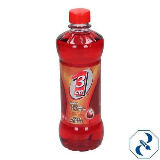 Imagen de 3 EN 1 LUSTRADOR ROJO 480ML  RECKITT 1014105