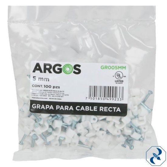 Imagen de GRAPA PLANA 13/64 PULG 5 MM BOLSAC/100 PZAS ARGOS GR005MM