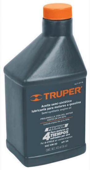 Imagen de ACEITE PARA MOTOR DE CUATRO TIEMPOS, 16 OZ TRUPER ACT-4T-16