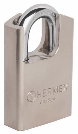 Imagen de CANDADO DE ACERO MAXIMA SEGURIDAD 50 MM HERMEX CAI-50A