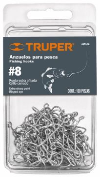 Imagen de D 10 ANZUELO PARA PESCA # 16, 100 PIEZAS TRUPER ANZU-16