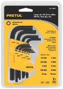 Imagen de JUEGO DE 10 LLAVES ALLEN MILIMETRICAS C/ORGANIZADOR  PRETUL ALL-10M-P