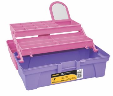 Imagen de CAJA COSMETIQUERA 14 PULG ROSA/MORADO PRETUL CCO-14RP