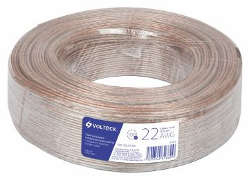 Imagen de CABLE PARA BOCINA 22AWG TRANSPARENTE 100MTS VOLTECH CABO-22P