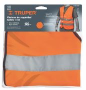 Imagen de CHALECO DE SEGURIDAD ALTA VISIBILIDAD NARANJA TRUPER CHS-500N