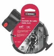 Imagen de CANDADO BICICLETA COMBINACION 8X1000MM HERMEX CB-8C