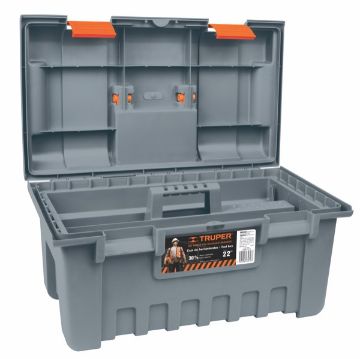 Imagen de D 1 CAJA PARA HERRAMIENTA AMPLIA DE 22 PULG COLOR GRIS TRUPER CHA-22G