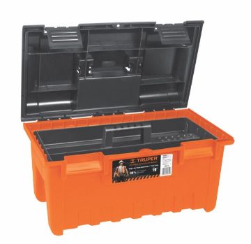 Imagen de CAJA PARA HERRAMIENTA AMPLIA DE 19 PULG COLOR NARANJA TRUPER CHA-19N