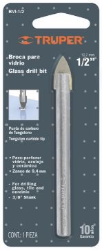 Imagen de BROCA PARA VIDRIO Y AZULEJO 1/2 PULG TRUPER BVI-1/2