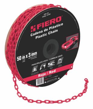 Imagen de D 1 CADENA DE PLASTICO DE 3MM ROJA FIERO CAPL-3R