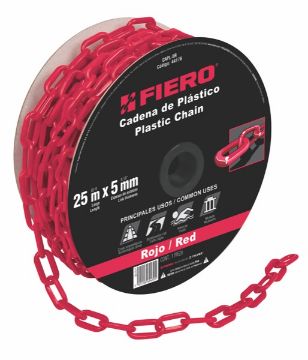 Imagen de D 1 CADENA DE PLASTICO DE 5MM ROJA FIERO CAPL-5R