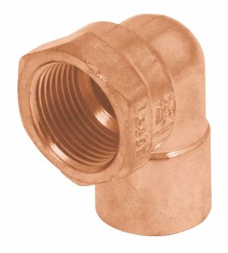 Imagen de CODO 90 LATON COBRIZADO ROSCA INTERNA 3/4 PULG FOSET CC-502