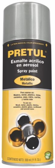 Imagen de PINTURA AEROSOL METALICO CROMO  PRETUL PAM-CR-P