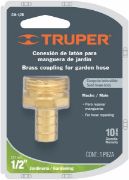 Imagen de CONECTOR SENCILLO 1/2 PULG MACHO DE LATON TRUPER CM-1/2B