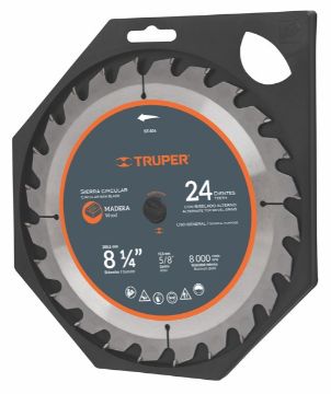 Imagen de D 3 SIERRA CIRCULAR P/MADERA 8-1/4 PULG 24 DIENTES CENTRO 5/8 TRUPER ST-824