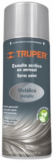 Imagen de PINTURA PLATA METALICA EN AEROSOL 400ML TRUPER PAM-PL