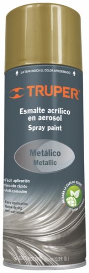 Imagen de PINTURA ORO METALICA EN AEROSOL 400ML TRUPER PAM-OR