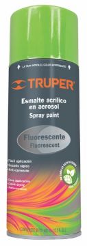 Imagen de PINTURA VERDE FLUORESCENTE EN AEROSOL 400 ML TRUPER PAF-VE