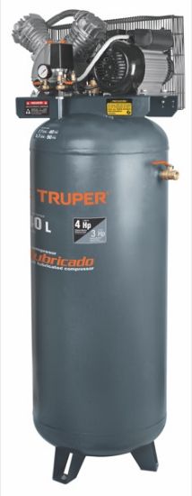 Imagen de D 1 COMPRESOR DE AIRE LUBRICADO 3HP DE 240L VERTICAL TRUPER COMP-240LV