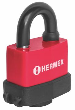 Imagen de CANDADO LAMINADO DE 50 MM RECUBIERTO DE PLASTICO HERMEX CMR-50