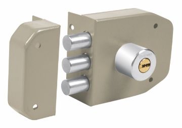 Imagen de CERRADURA SOBREPONER MODELO 775 LLAVE PUNTOS 3 BARRAS HERMEX CS-93