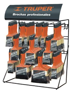 Imagen de D 1 RACK PARA BROCHAS MANGO DE PLASTICO CON PRODUCTO TRUPER R-BRT-C