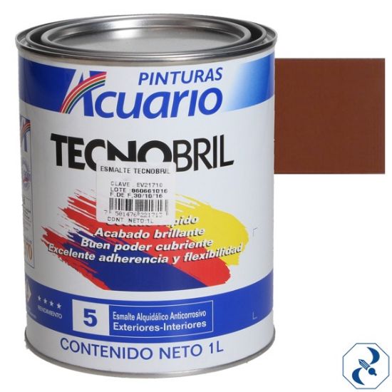 Imagen de ESMALTE DE 1 L ROJO OXIDO TECNOBRILL ACUARIO EV20410