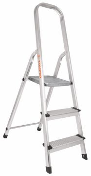 Imagen de ESCALERA TUBULAR PLEGABLE, 3 PELDAÑOS, ALUMINIO TRUPER ESTU-3A