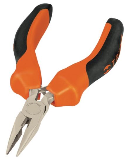 Imagen de PINZA MINIATURA PUNTA Y CORTE 4 PULG MANGO COMFORT GRIP TRUPER PM-PU4